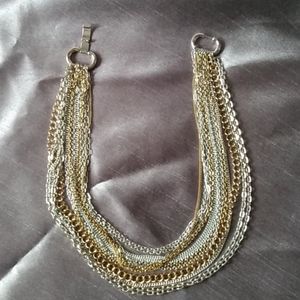 Ralph Lauren Tritone Multi Row Necklace